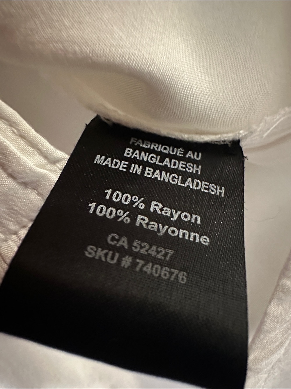 LILY MORGAN Silky Soft White Rayon Button-Up Blouse with Front Zip Pockets Sz L - Picture 8 of 10